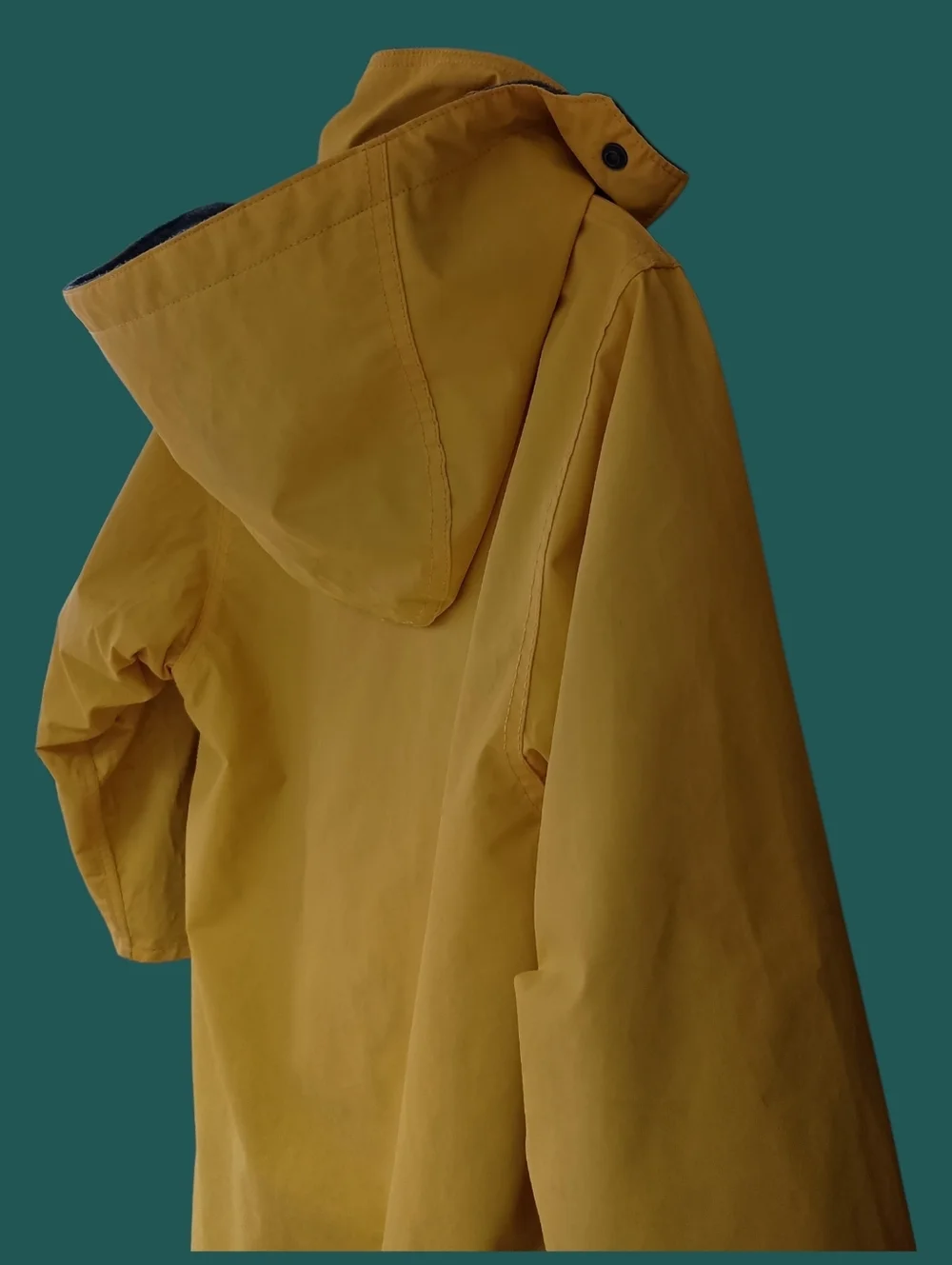 Wippette Bright Yellow Kids' Hooded Raincoat with Removable Grey Lining M 10-12